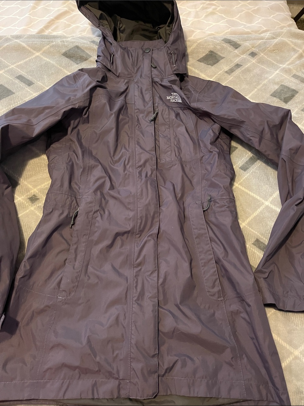 The North Face Women's Hooded Rain Jacket Purple XS